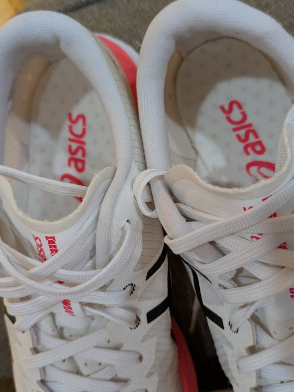 ASICS Wmns Magic Speed 3 White Black Pink Women's Size 7.5 Overall Good Conditi - Picture 6 of 8